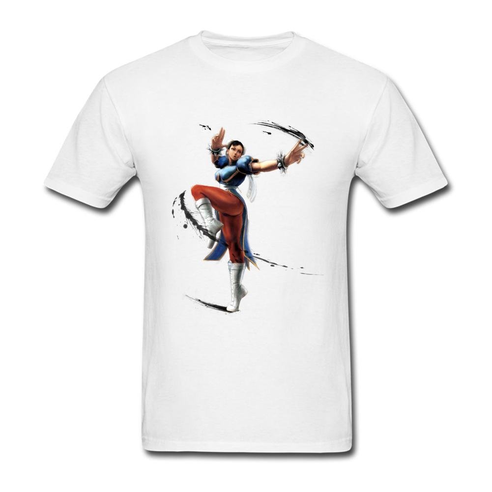 Men's Street Fighter V 5 Chun-Li T-Shirts Size XXL White