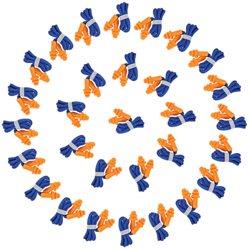 Bouchons d'oreille pour tir lot de 50 paires réutilisables avec cordon en silicone souple