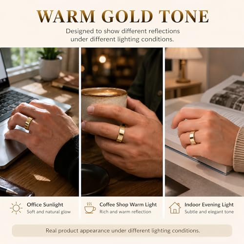 Image of Smart Ring for Women Men,Sleep Tracking Wearable,Fitness Tracker Ring with Step /Heart Rate /Blood Oxygen /Distance /Calorie,Clock Vibration,No Subscription Fee,5ATM Water (Rose Gold, 13)