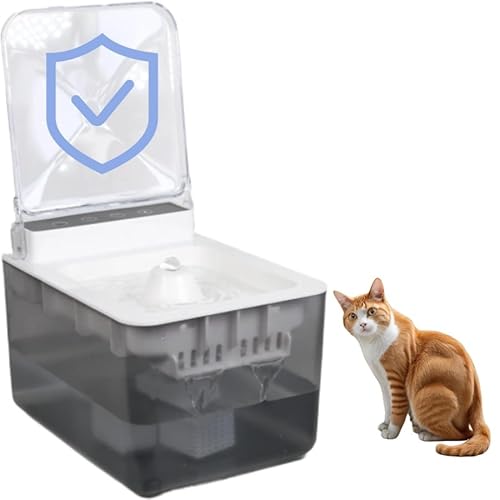 Automatic Cat Water Fountain Cordless:3L/102oz Cat Dispenser for Drinking-Pet Water Fountain Indoor-Pet Feeding & Water Supplies with Motion Sensor, Ultra Quiet Pump, BPA-Free, Black
