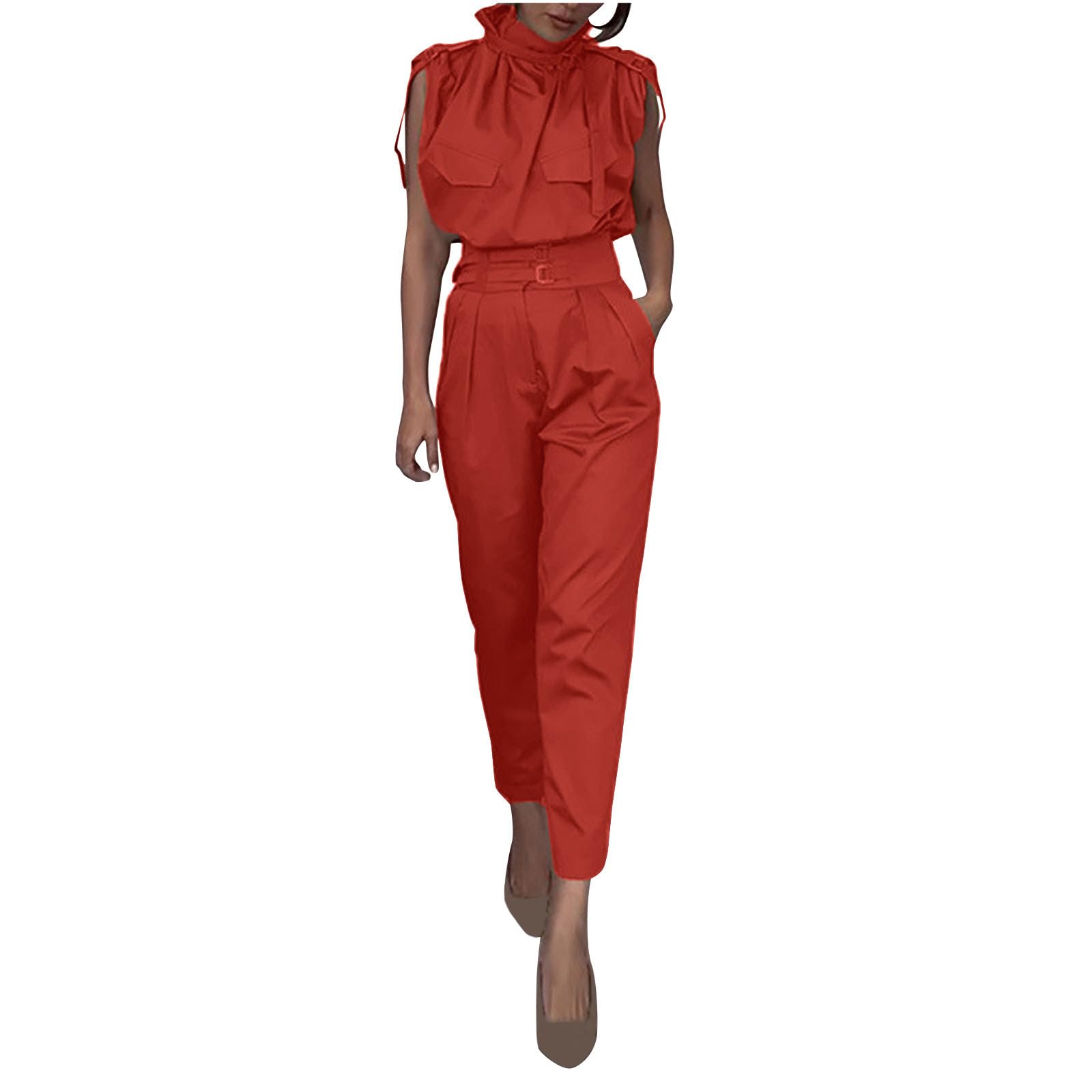 Donna Tuta Estiva Moda da Spiaggia Completo Curvy in Due Pezzi Estivo Leggera Confortevole Maglia a Senza Maniche + Pantaloni Lunghi Abbigliamento Elegante Offerte Estivo