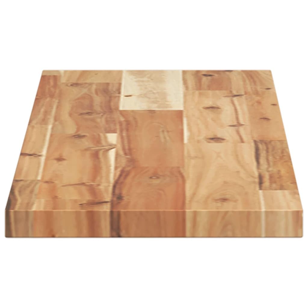Lot de 4 étagères murales 80 x 20 x 2 cm en bois d'acacia finition