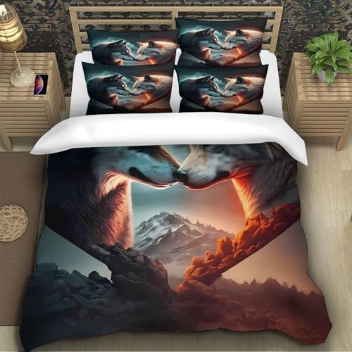 Parure loup hypoallergénique en microfibre douce avec fermeture éclair