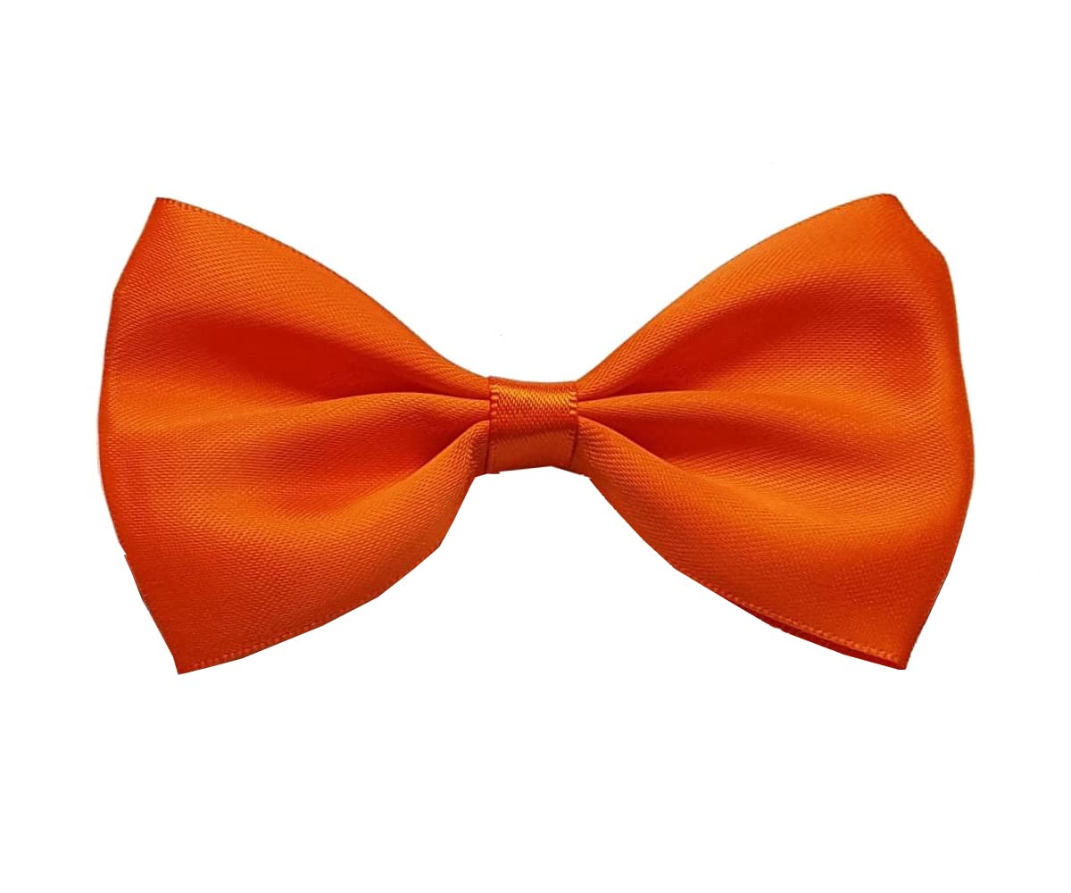 Bonnin Boys Orange Kids Pre-Tied Satin Bow Tie – Adjustable Elastic Band | Formal Bowtie For Wedding, Party, Birthday, School Uniform & Special Occasions (Orange)