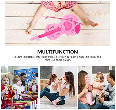NUOBESTY Simulation Violin Toy, Kid' s Toy Violin Mini Violin Toy- Looking Instrument Early Childhood Education Toys Music Enlightenment Plaything 1Pc ( Rosy, Random Style ) 7 51PQBac4K9L. AC