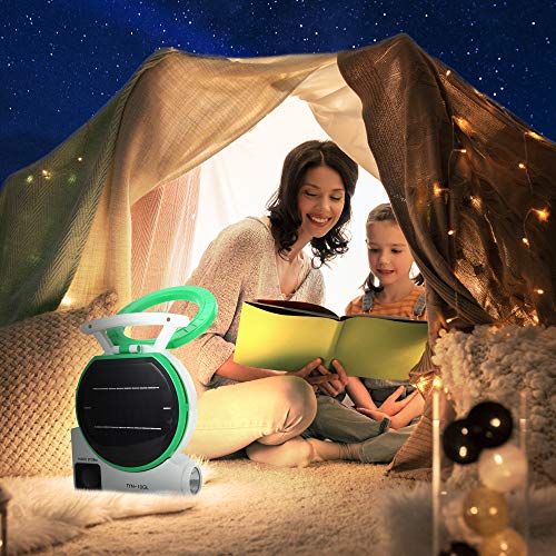 image for Hereta Multi-function Solar Fan, 4000MAH Electric Outdoor Camping Fan 