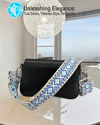 Image of Silvery Purse Straps Replacement Crossbody - Guitar Strap for Purse Crossbody