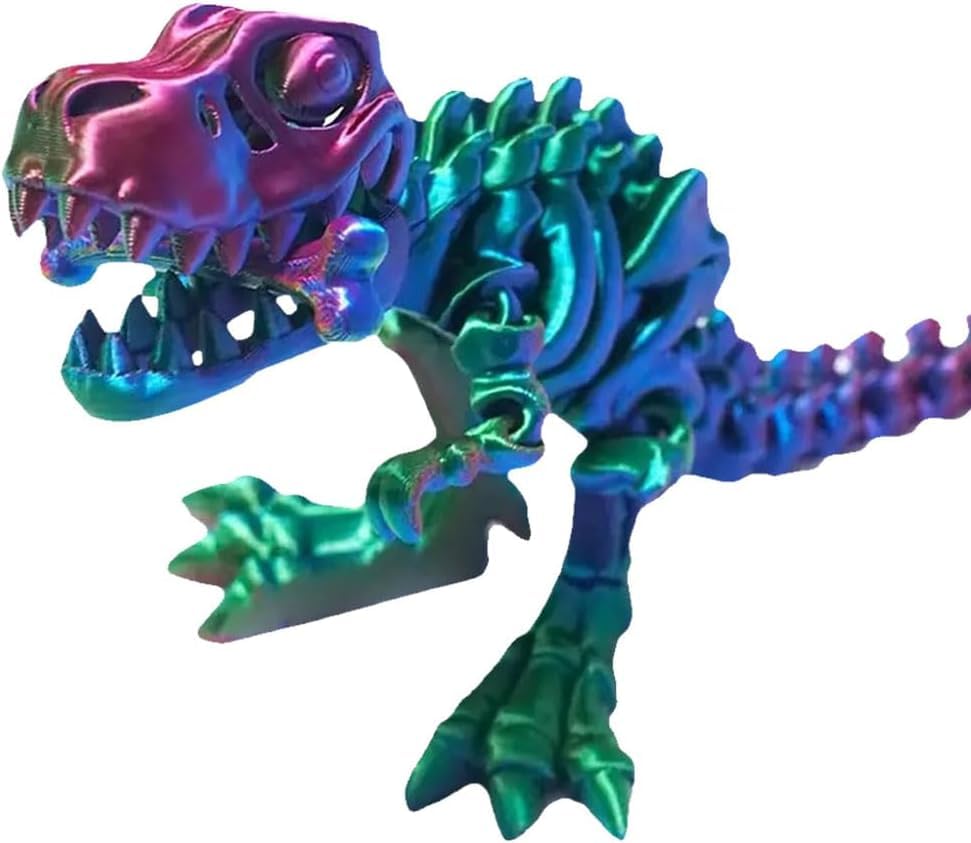 3D Printed Animals,3D Printed DinosaurSkeletons Figures with Bone,Dinosaur Flexible Rex Toys with Bone - Image 4