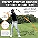 MELE LINKS Golf Swing Trainging Stick with Ribbon Lightweight Swing Stick Golf Strength Warm Up Golf Warm-Up Stick for Improve Strength Tempo Balance Trainer