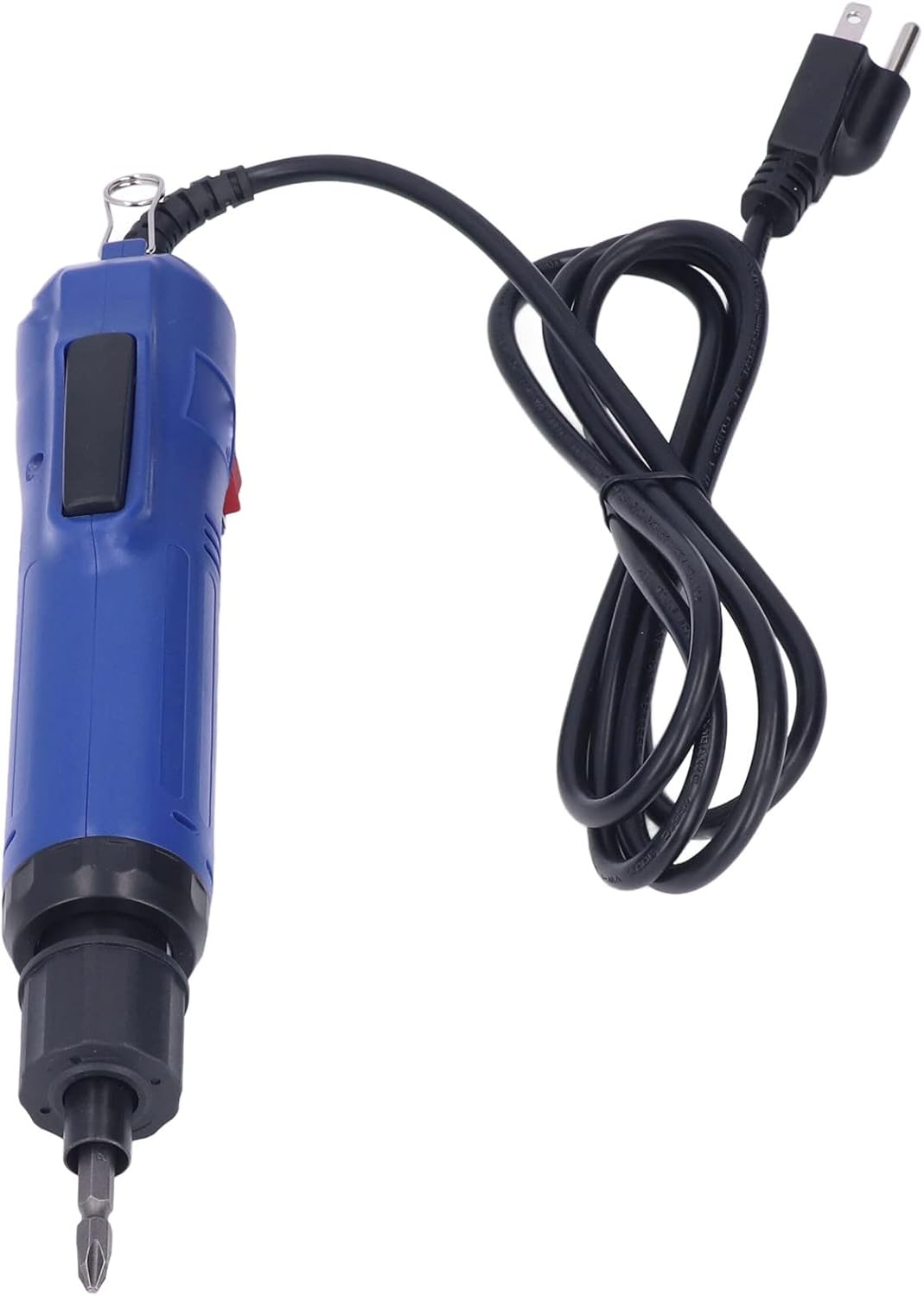 1/4" Electric Screwdriver Handheld Straight Shank Adjustable Torque Electric Screwdriver Blue (US plug 110V)
