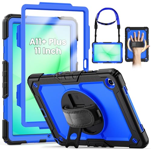 Coque antichoc Samsung Galaxy Tab A9+ et A11+ avec support rotatif et poignée