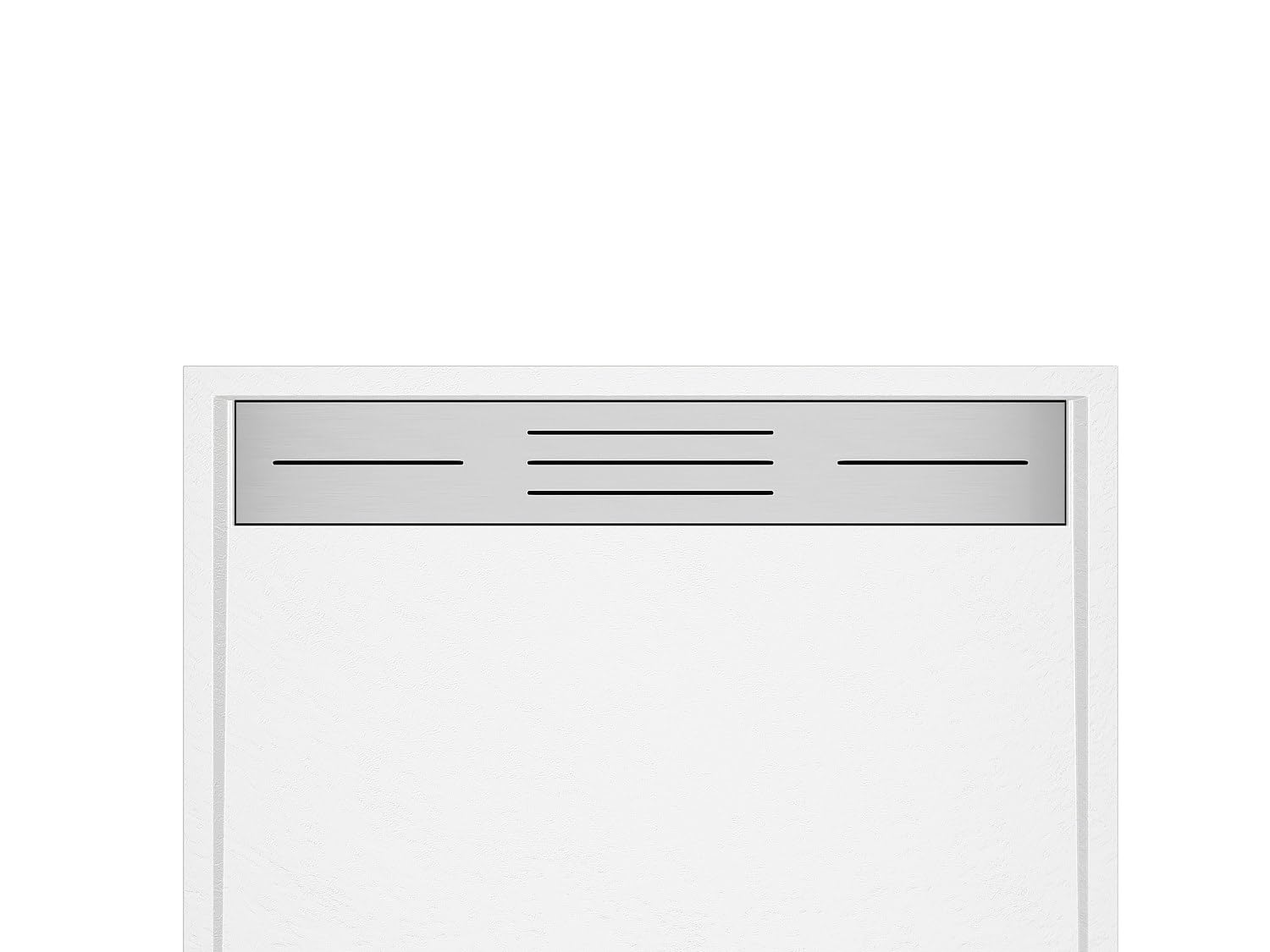 Vente-unique - Receveur de douche extra plat à poser ou à encastrer recoupable en résine SMC avec siphon - Blanc - 120 x 90 cm - LYROSA