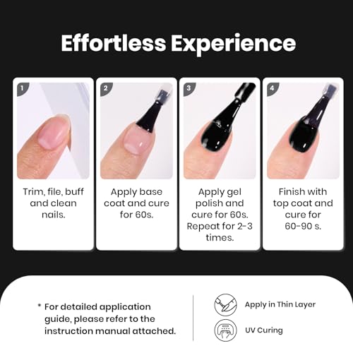 Image of Beetles Black Gel Nail Polish -15ml Audrey Black Gel Polish Soak Off UV LED Needed Nail Art Summer Manicure Salon DIY Design at Home Gifts for Woman