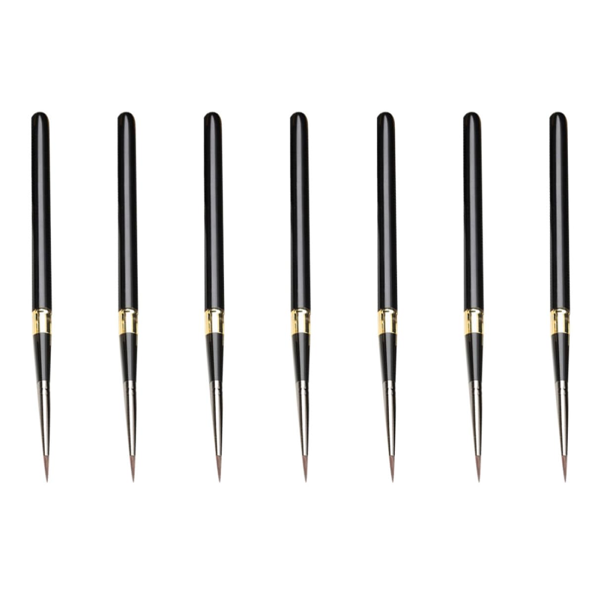 Kit para Pintar Cuadros KICHOUSE con 7 Pinceles Redondos de Acuarela y Pelo Natural