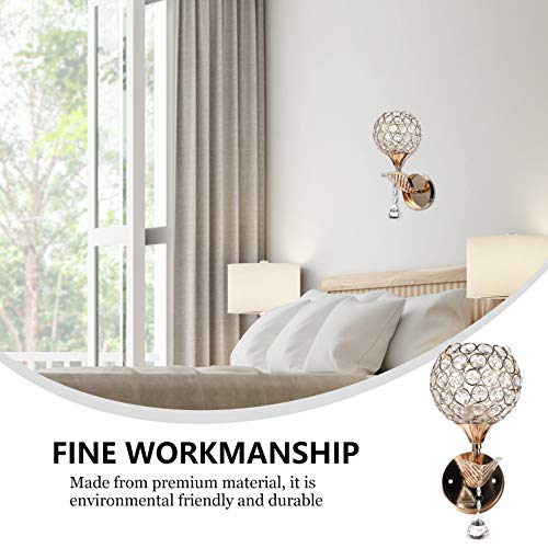 Lurrose 1 Conjunto de Arandela de Cristal Lâmpada de Parede de Vidro para Banheiro Luminária de Cris