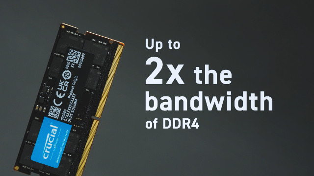 Crucial DDR5 RAM 32GB Kit (2x16GB) 5200MHz SODIMM, Laptopgeheugen