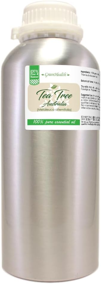 Tea Tree (Australian) Essential Oil – 100% Pure Essential Oil – 32 fl oz – Aluminum Bottle – Greenhealth