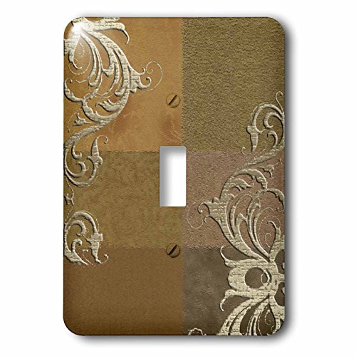 Interrupteur à baïonnette 3dRose motif vigne dorée plaque interrupteur marron salon - 2