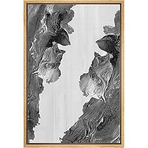 SIGNWIN Framed Canvas Print Wall Art Black and...