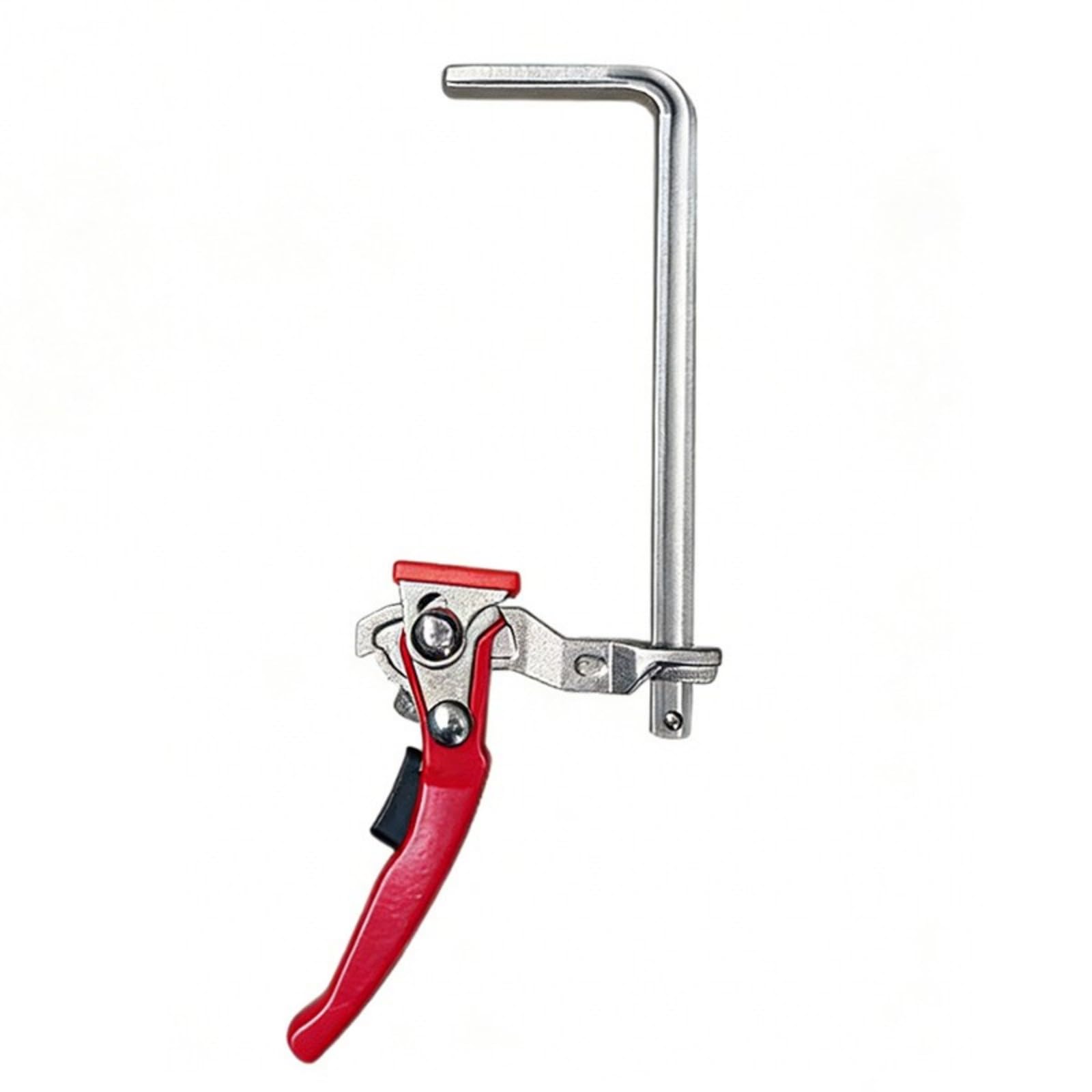 Professional Ratcheting Guide Rails Clamp Set, Releases Ratcheting Table Clamp for Carpentry and with Adjustable Plate Woodworking Hold Down Clamps