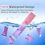 Dog Grooming Clippers Kit-Electric Rechargeable Cat Trimmer Tools-Cordless Quiet Pet Nail Paw Grinder-4 in 1 Multifunctional Low Noise Shaver-Razor for feet Face Ears Toenail Eye（Pink） - Image 5