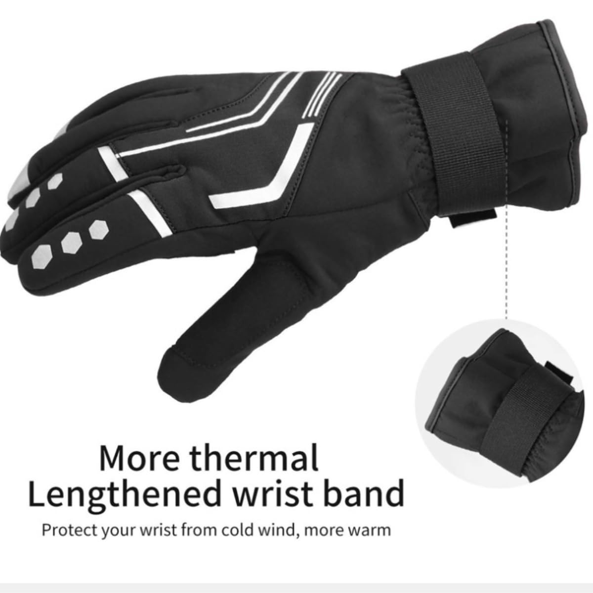 Guantes de Ciclismo El Cojín del Gel De Los Guantes De La Bicicleta Calienta Todos Los Guantes De La Pantalla Táctil De Los Guantes De La Bicicleta del Dedo Guantes Deportivos(Grün,M)