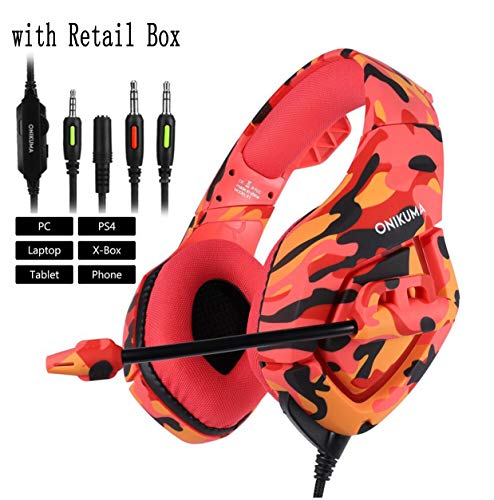 Sunandmoongaming Headset Ps4 Compatible For Xbox One Nintendo Switch Onikuma K1 Stereo Noise Cancelling Over Ear Headphones With Microphone Volume Control For Pc Phone With Free Headphone Hook Dailymail