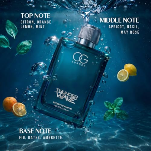 Image of Thunder Wave Extrait De Parfum | India's First Perfume with Discovery Set for Men Inside | Long Lasting Premium Perfume Gift Set for Man | 112ml (1x100ml + 4x3ml)