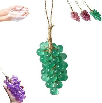 Grape Soap On A Rope,Handcrafted Grapes Soape Bunch Shaped,Cold Bath Soap Lasting Fragrance for Hand Wash, Bath, Fresh Air Gift for Men & Women
