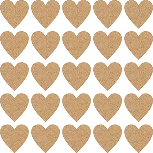 Plain Laser Cut Wooden Heart, 35Qty