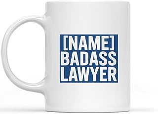 Bold Personalized Rank Status Mug Level Achievement Family Title Design - Badass Lawyer Name Customization