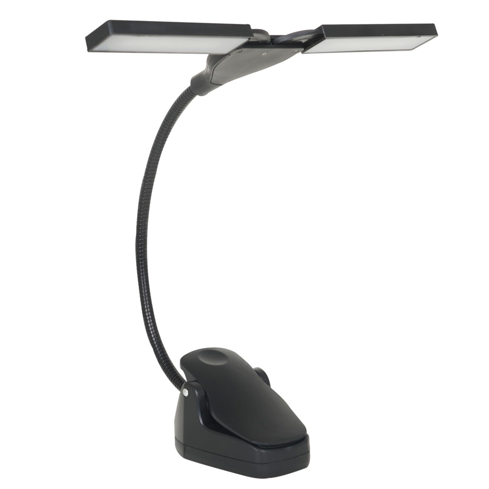 Lampada portatile flessibile a LED a clip e leggio musicale, design pieghevole, luce da viaggio con luminosità regolabile e batteria ricaricabile USB