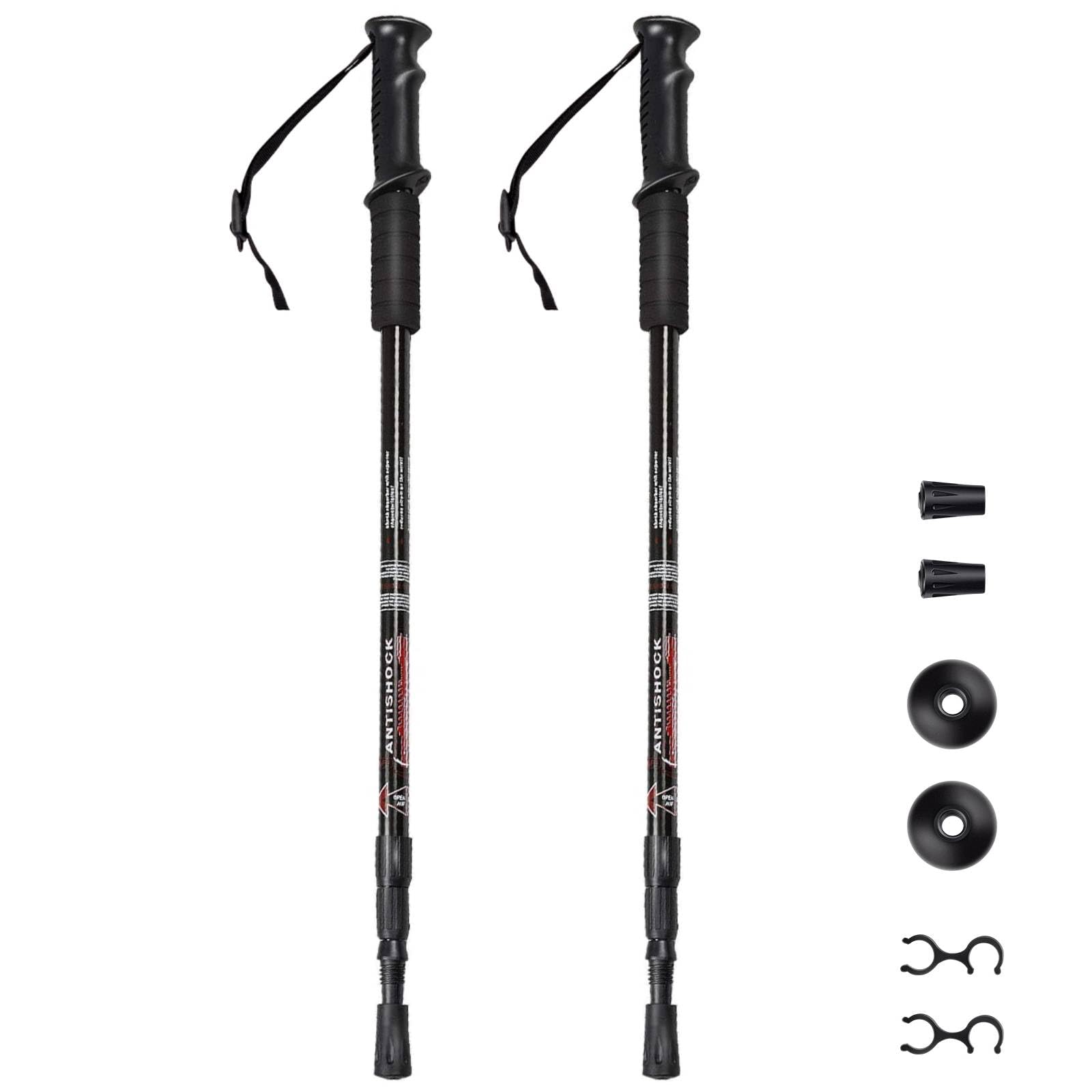 SPOTRAVEL Telescopic Trekking Poles, 2 Pack Aluminum Hiking Sticks, Lightweight & Portable Walking Pole for Camping Mountaining Backpacking