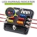 12 Volt Fuse Block, Waterproof 6 Way Fuse Box with 6 Ground Negative Busbar for Automotive[100 Amp Max] [LED Indicator] for Car Golf Cart Boat Marine RV DC 12-24V