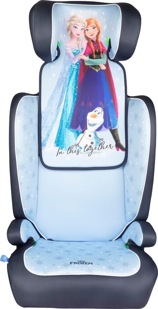 Disney Frozen I-Size R129- Siège Auto Pour Enfants De 15 à 36 Kg (3,5 à 12 Ans), 100-150 Cm, Groupe 2/3, Peut être Installé à L'aide D'une Ceinture à 3 Points, Bleu Clair.