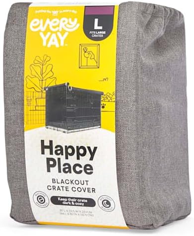 EveryYay by Petco Happy Place Grey Blackout Dog Crate Cover 37" L X 23.5" W X 23" H