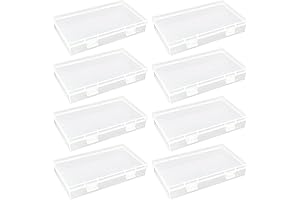 8 Pack Clear Plastic Favor Boxes with Hinged Lid - Perfect for...