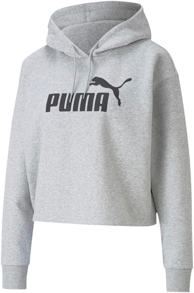 PUMA Women's Essentials Cropped Logo Fleece Hoodie