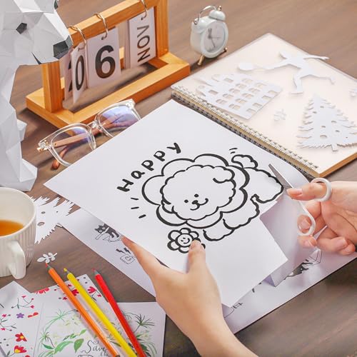 100 Sheets White Cardstock - 8.5 X 11 Inch 92lb/250gsm Heavy Weight Thick Card Stock Paper, Art Construction Paper for Printer, Cards Making, Invitations, Scrapbooking, DIY Crafts PAP19WH100