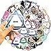 Therian Stickers,50 PCS Aesthetic Waterproof Stickers,Vinyl Sticker for Water Bottle,Laptop,Phone,Skateboard Sticker for Teens Girls Kids