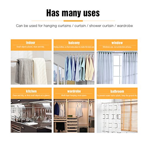 KINLO douchegordijnstang uit 1 stuk, 5080 cm, multifunctioneel