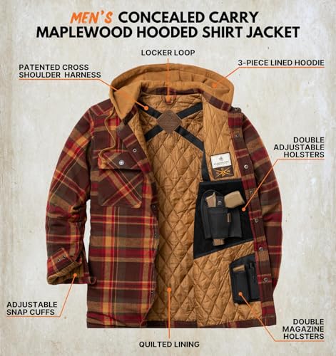 Legendary Whitetails Men's Concealed Carry Maplewood Hooded Shirt Jacket2