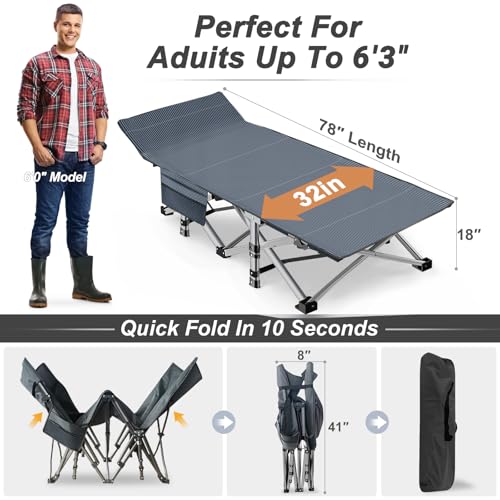 ABORON XXL Heavy Duty Camping Cot