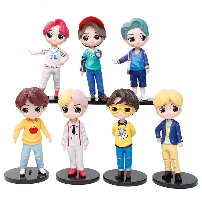 Tinion||BTS Standing Action Figure- Miniature Toy Figure (Doll) Special Edition for Car Dashboard, Decoration, Cake, Office Desk & Study Table (Pack of 7) (Height- 16cm) (B0C5QZK7RZ) Amazon Price History, Amazon Price Tracker