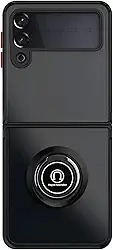 Capa Protetora com Anel de Segurança para o Samsung Galaxy Z Flip 3 (Preto)