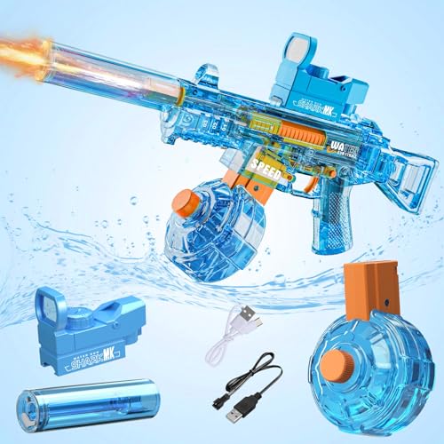 Electric Water Gun for Adult Kids,Outdoor Automatic Water Suction Water Squirt, Outdoor Backyard Pool Summer Swimming Pool Beach Water Toy