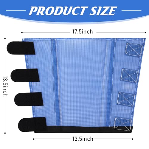 Image of Set of 8 Mesh Fly Boots for Horse Breathable Mesh Horse Boots Protective Loose Wraps Adjustable for Preventing Legs Reduces Flies and Mosquitoes Bites(Blue, Pink,S)