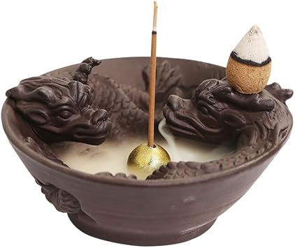 Incense Burner Creative Purple Sand Waterfall Backflow Incense Holder Incense Holder Tea Set Tea Pet Zen Ornaments Meditation Accessories