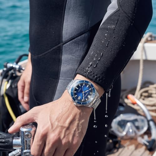 Image of TOPHILL Men Watches Automatic Mechanical Watches - Dive, GMT, Chronograph & Dress Styles | 316L Stainless Steel, Sapphire Crystal, Ceramic Bezel | 5ATM-300M Waterproof with Super Luminous | Classic Business & Sport Casual