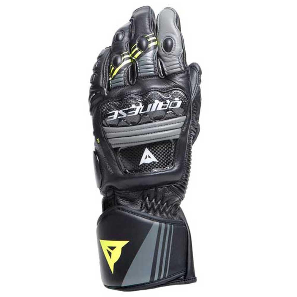 Dainese Druid 4 Guanti Moto, nero/grigio/giallo, M